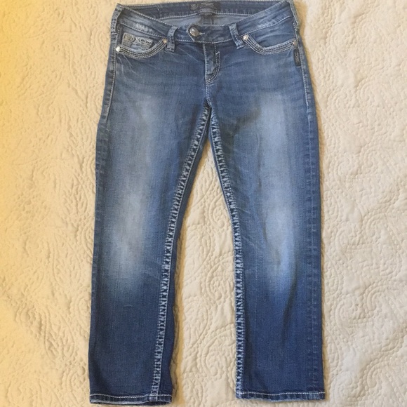 SILVER Tuesday Low Capri Jeans size 29 - Picture 3 of 14